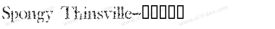 Spongy Thinsville字体转换